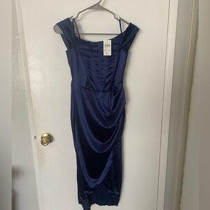 Navy blue, midi dress size small